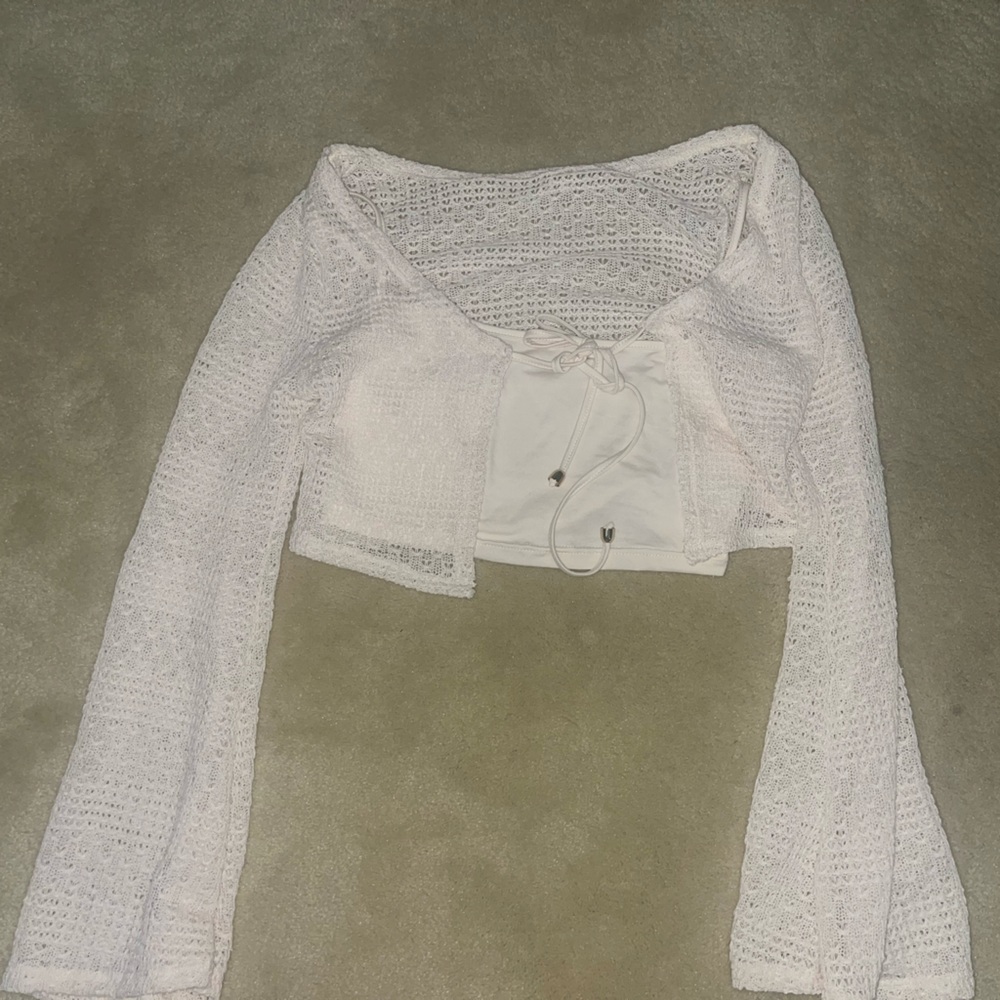 Cropped over lay sweater with tank underneath, size L, from SHEIN, never worn